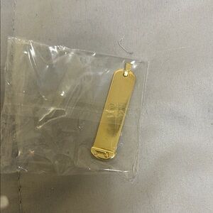 Stella & Dot Gold Bar Pendant Necklace